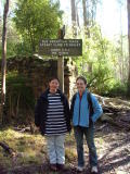 Jo and Janet on walking trail, Lenah Valley, Tasmania Jo and Janet on walking trail, Lenah Valley, Tasmania