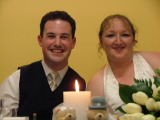 Janet and Peter at the bridal table, Launceston, Tasmania